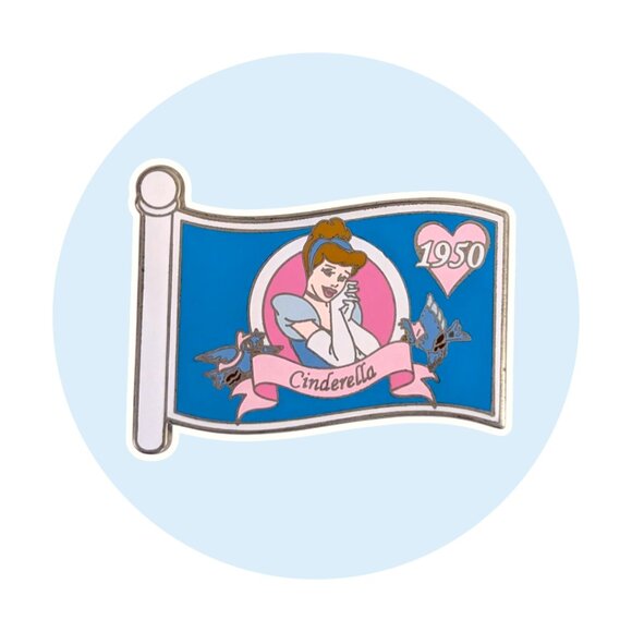 Cinderella Disney Pin: Princess Flag with Birds